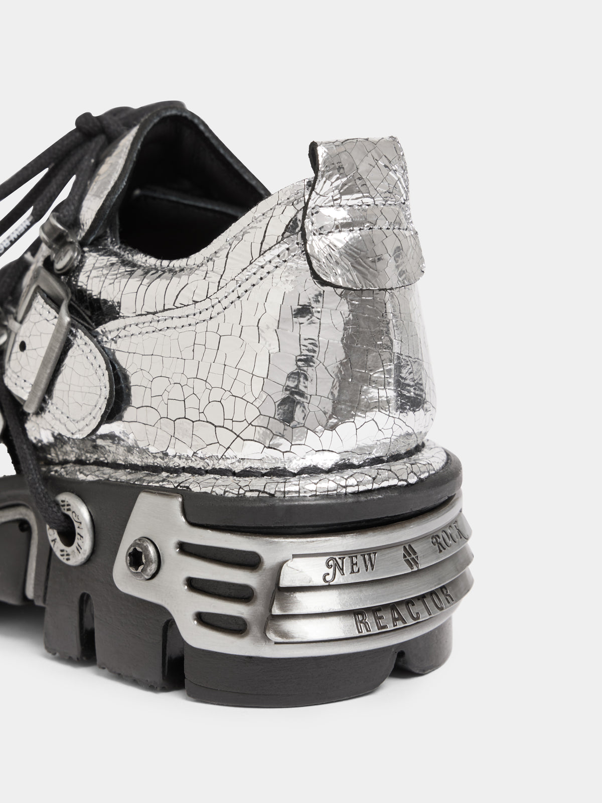 RABANNE x NEW ROCK SILVER SHOES