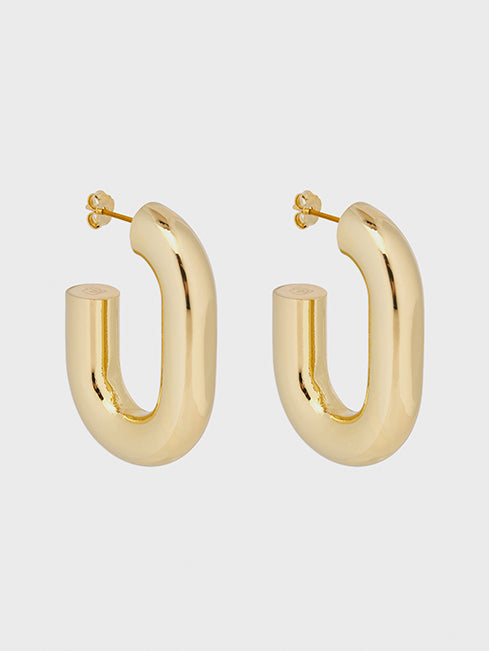 Gold XL Link Earrings - Image 1