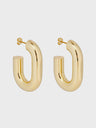 Gold XL link earrings