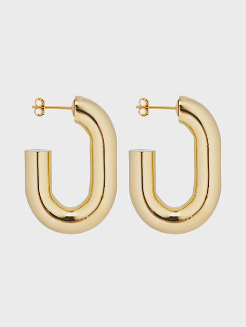 Gold XL Link Earrings - Image 2