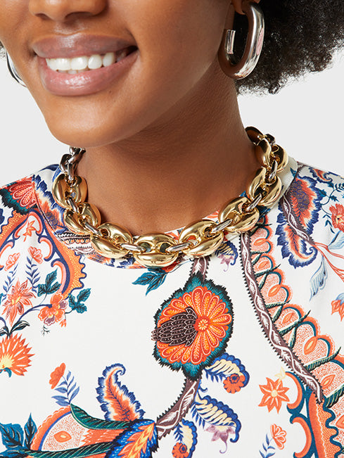 Eight Chunky Gold/Silver Eight Necklace - Image 2