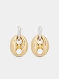 Eight chunky earrings in silver and gold position 1