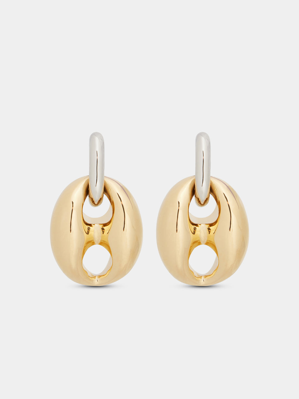 Eight chunky earrings in silver and gold - Image 1