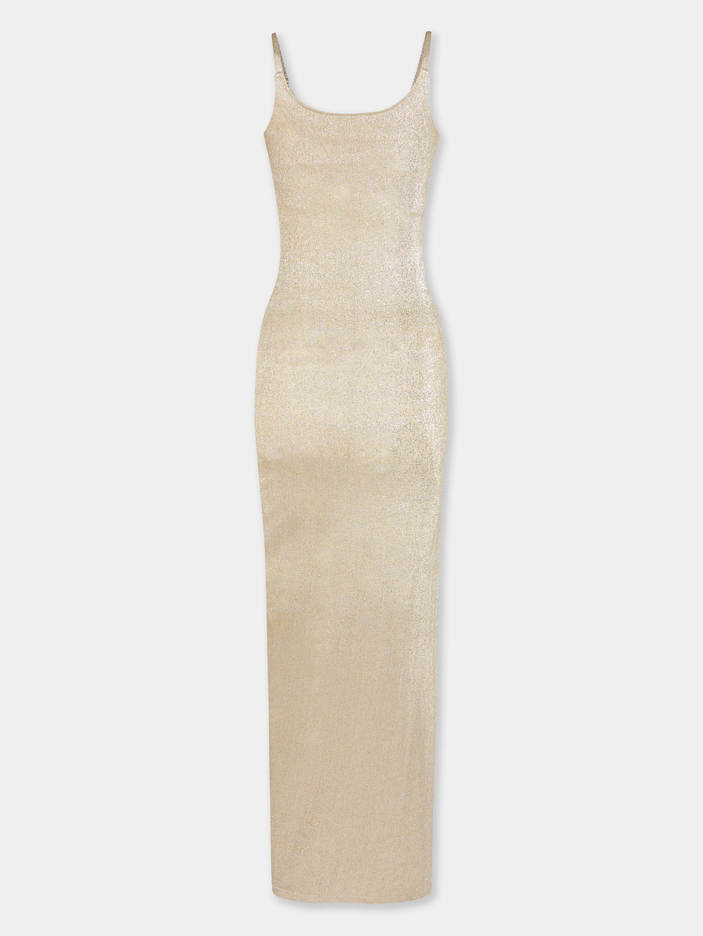 Gold long dress in lurex