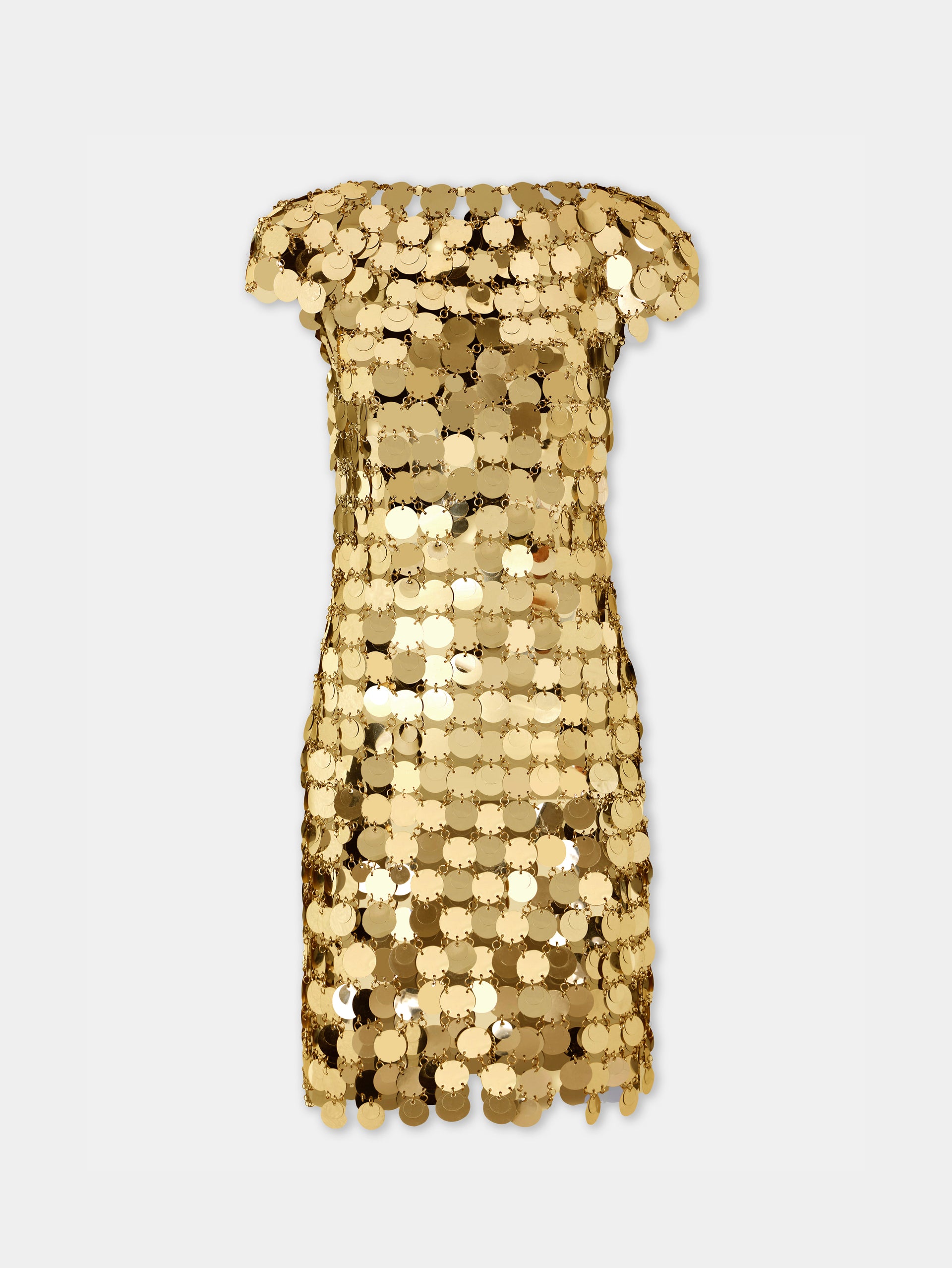 The iconic gold Sparkle disc dress Rabanne The iconic gold Sparkle disc dress Rabanne