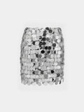 The Silver sparkle discs skirt