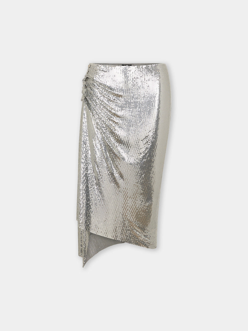 silver draped skirt in chainmail