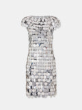 The iconic silver Sparkle disc dress