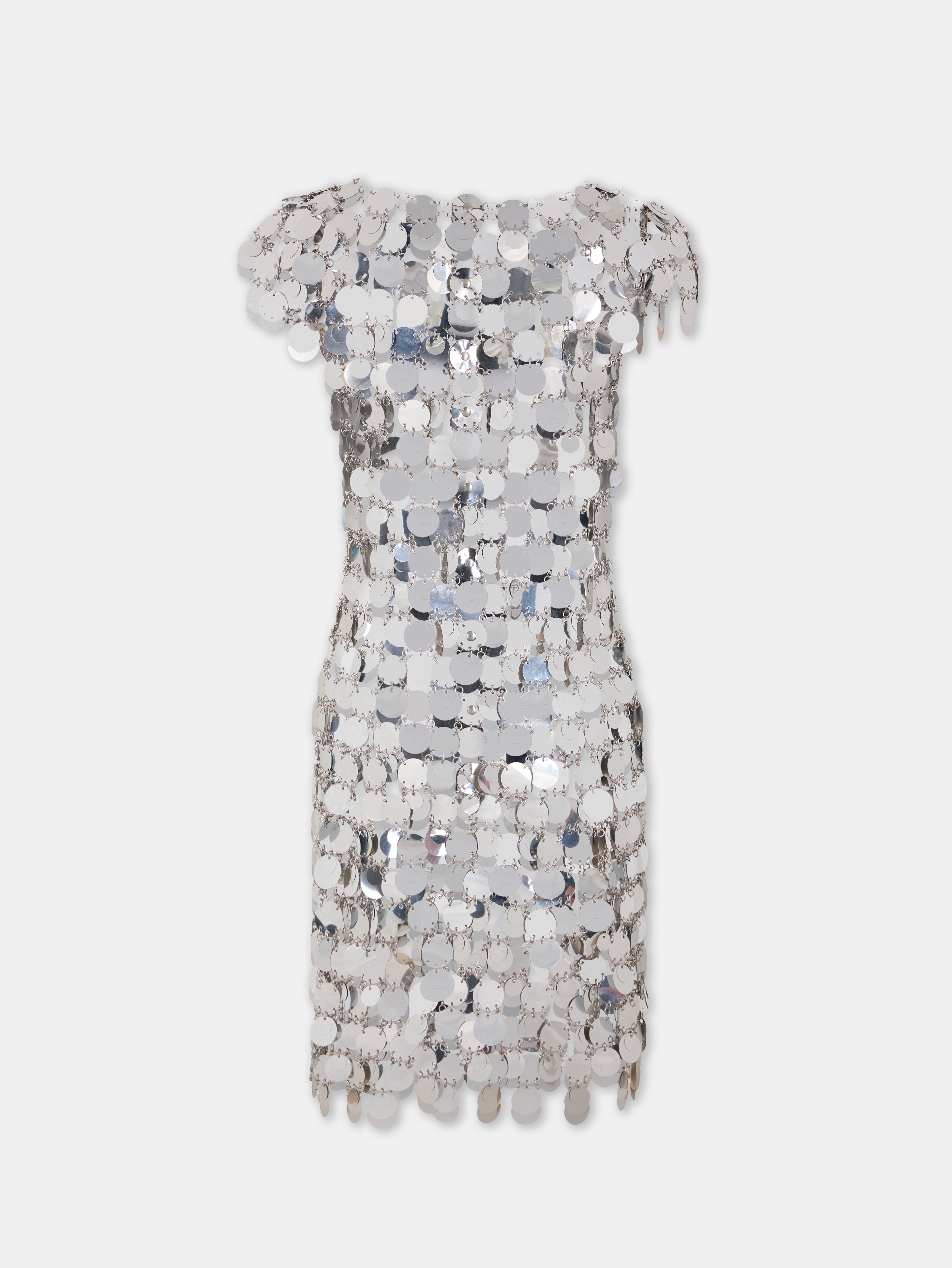 The iconic silver Sparkle disc dress – Rabanne