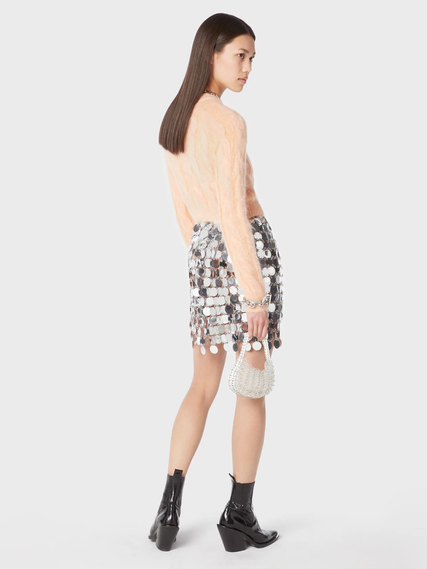 The Silver sparkle discs skirt - Image 3