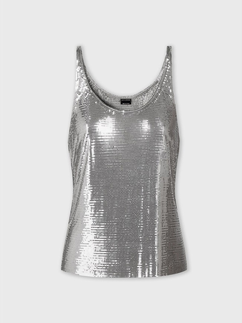 Silver chainmail top - Image 1