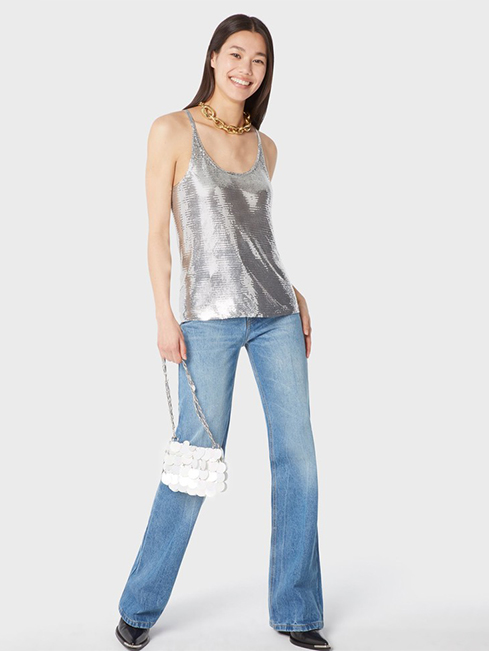 Silver chainmail top - Image 3