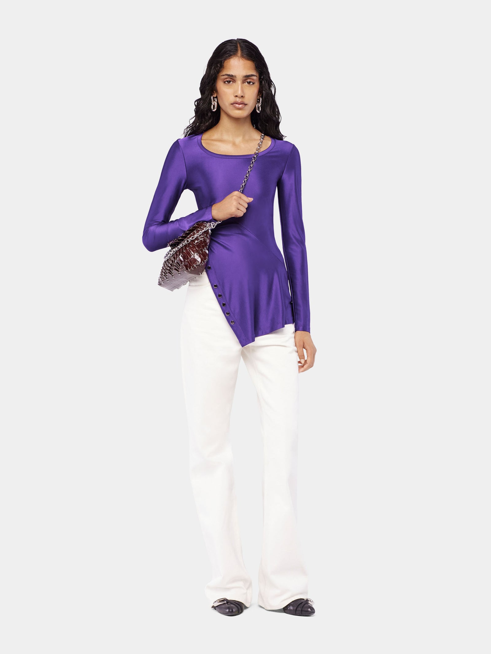 Draped jersey top position 2 - Image 2