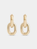 Gold double XL Link earrings