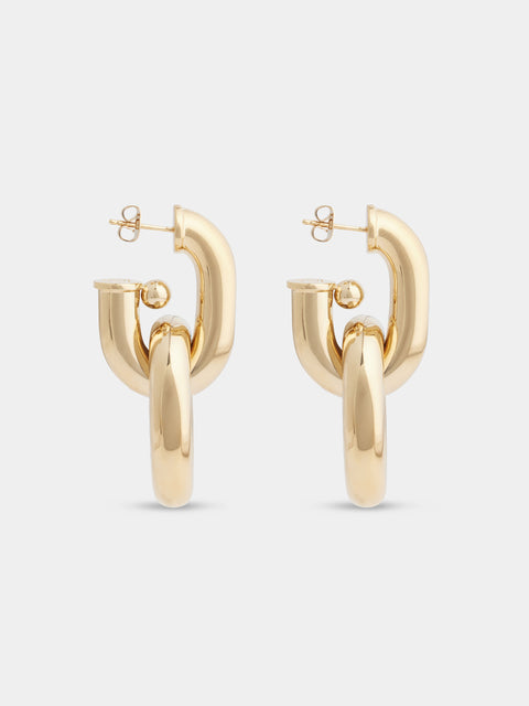 Gold Double XL Link earrings
