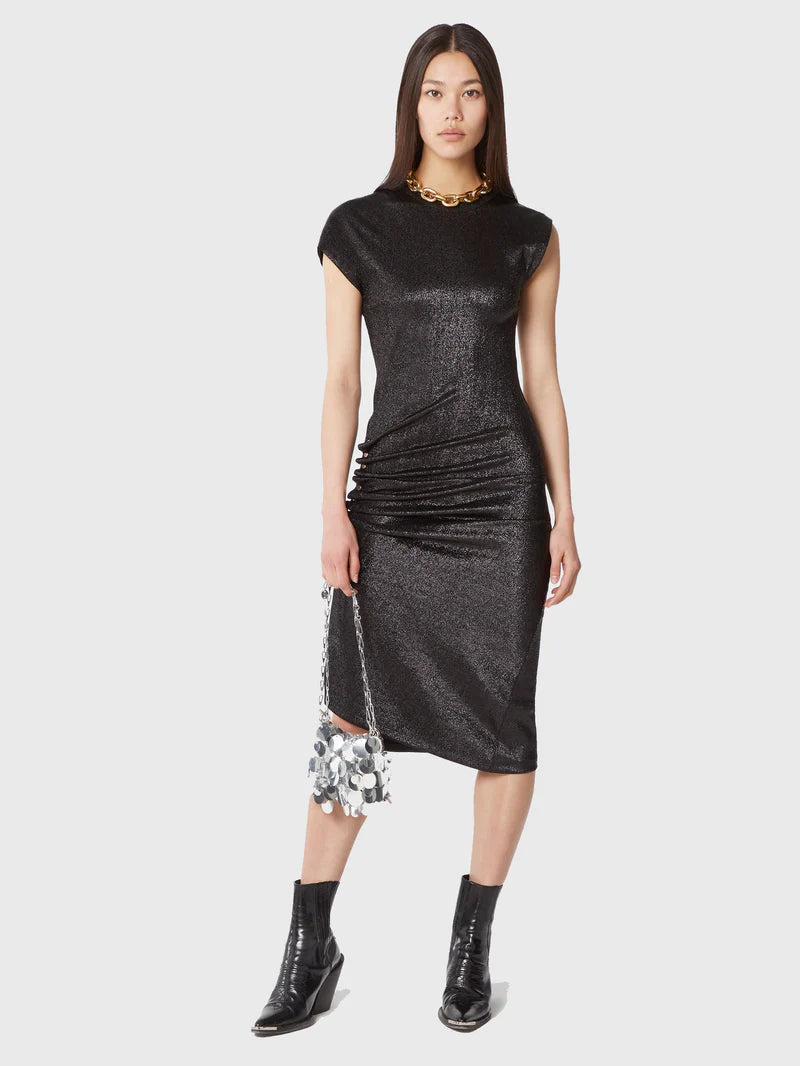 Robe drapée noire