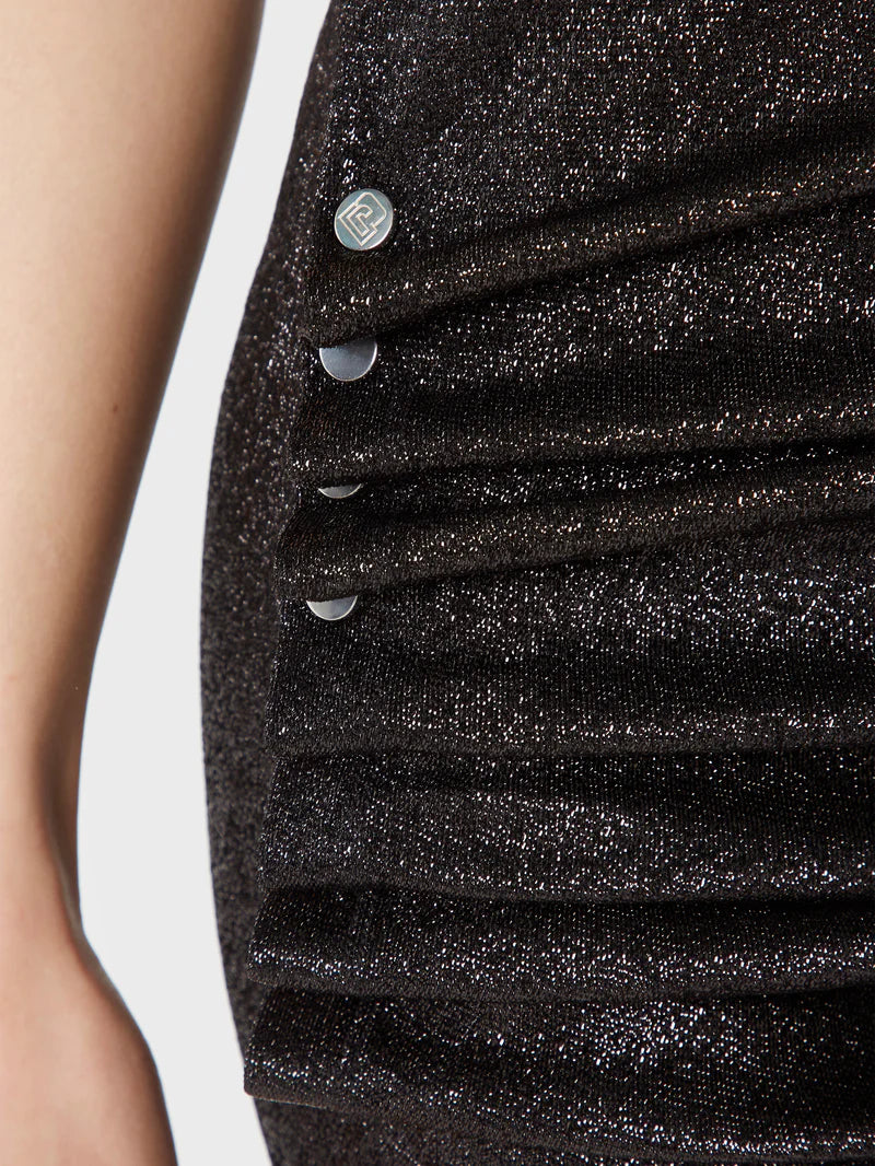 Robe drapée noire