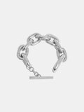 Silver XL link bracelet