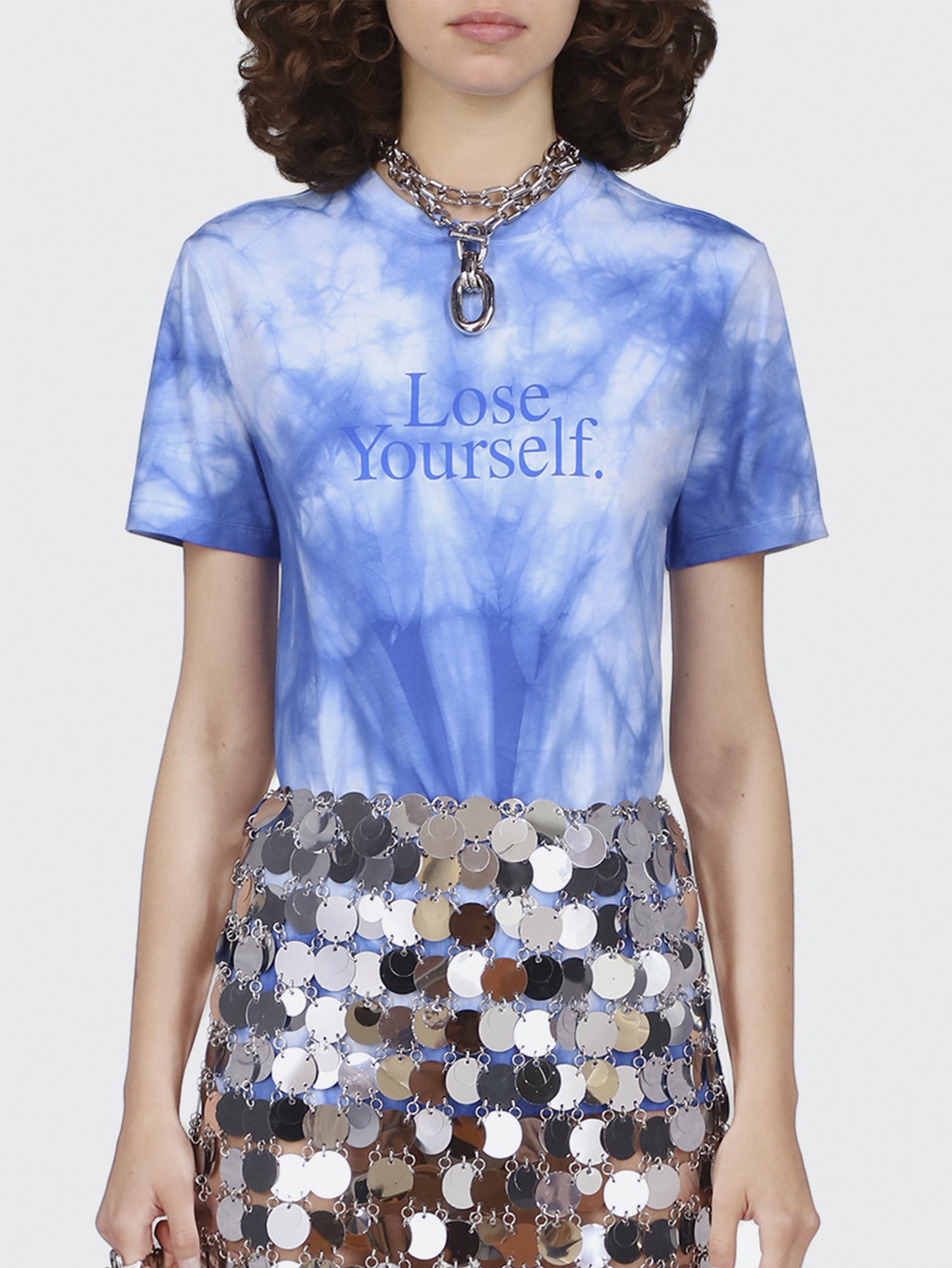BLUE TIE AND DYE TEE SHIRT