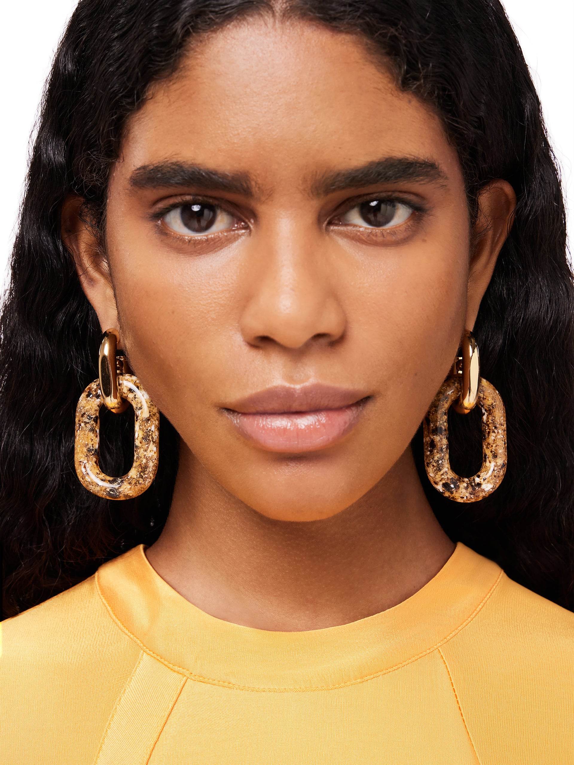 Bicolored Sahara xl link double earrings