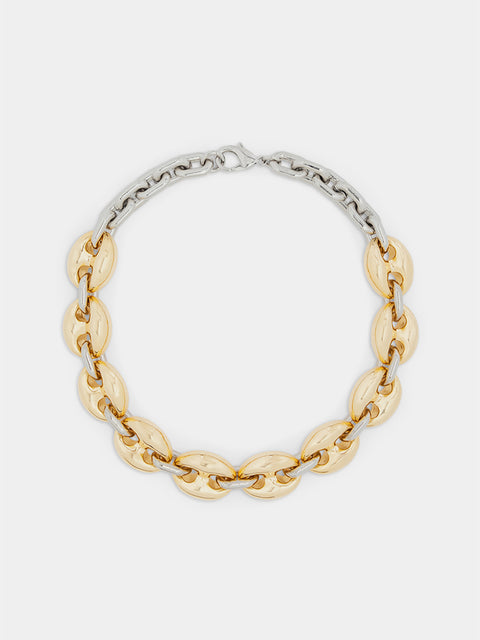 Eight Chunky Gold/Silver Eight Necklace