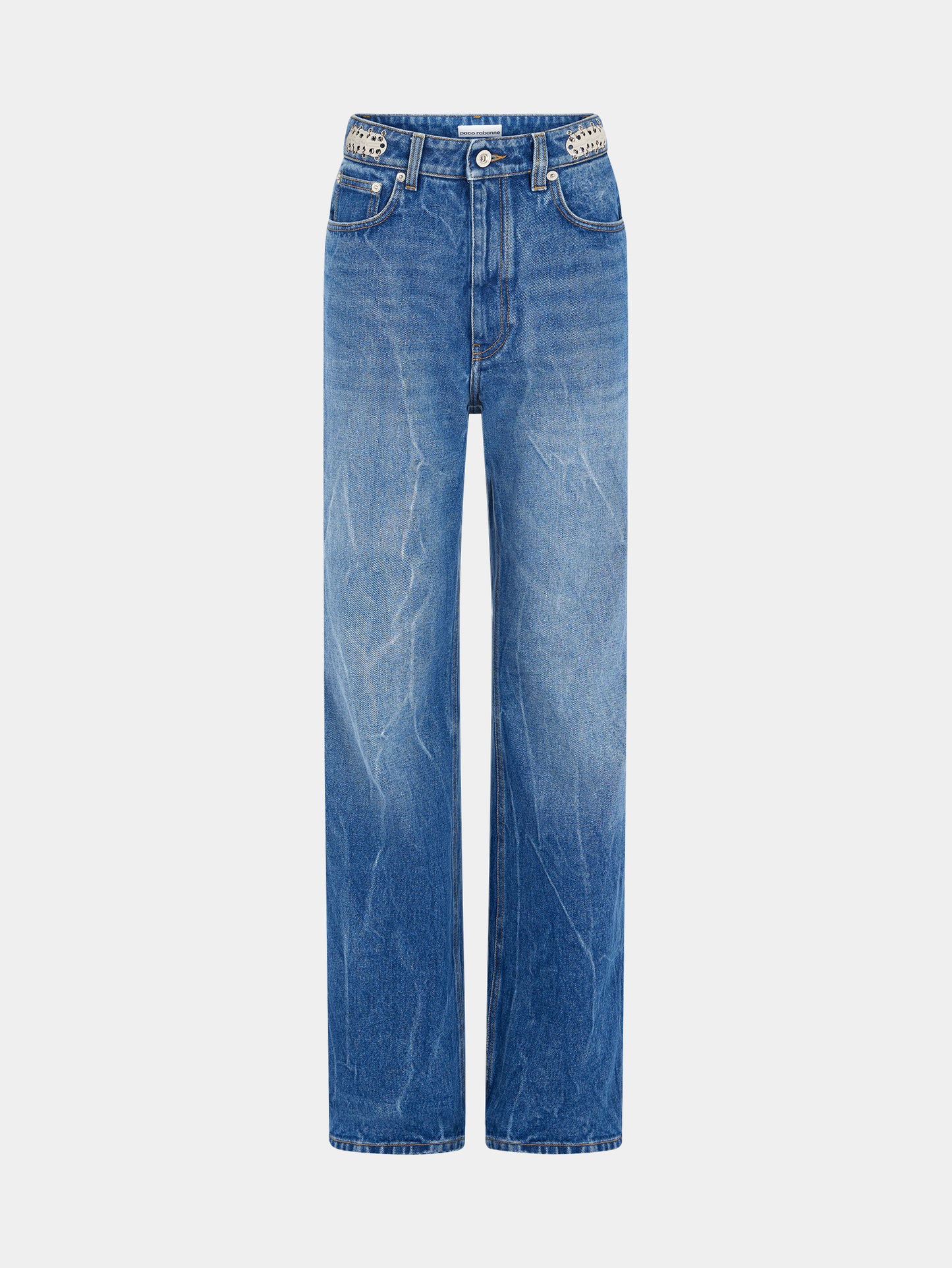 Signature jeans with 1969 metal discs – Rabanne