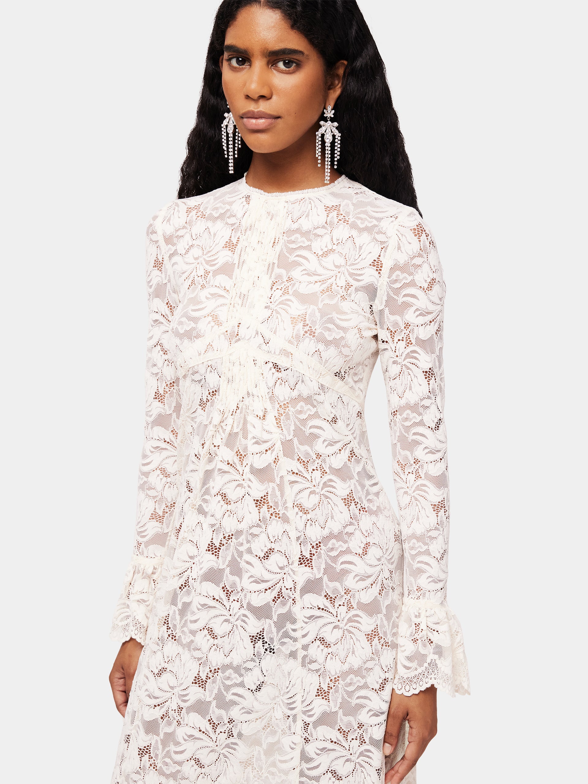 long Ivory lace dress