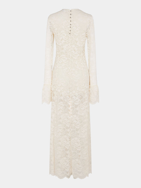 Loveland Geo Lace Maxi Dress | Off White