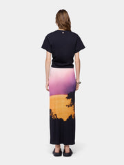 Maxi Skirt in Thunderstorm-Printed Second-Skin jersey position 3