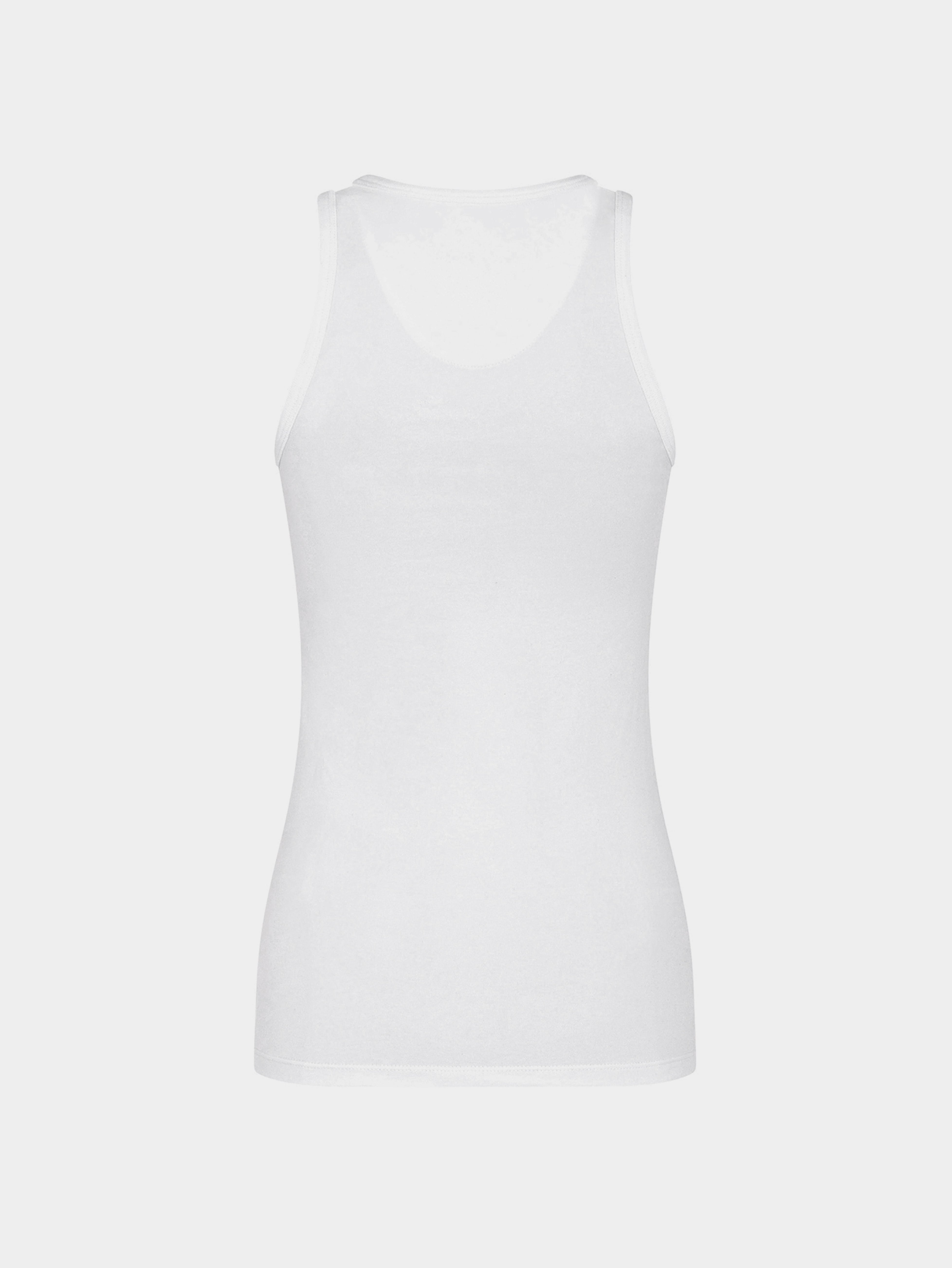 White logo tank top Rabanne