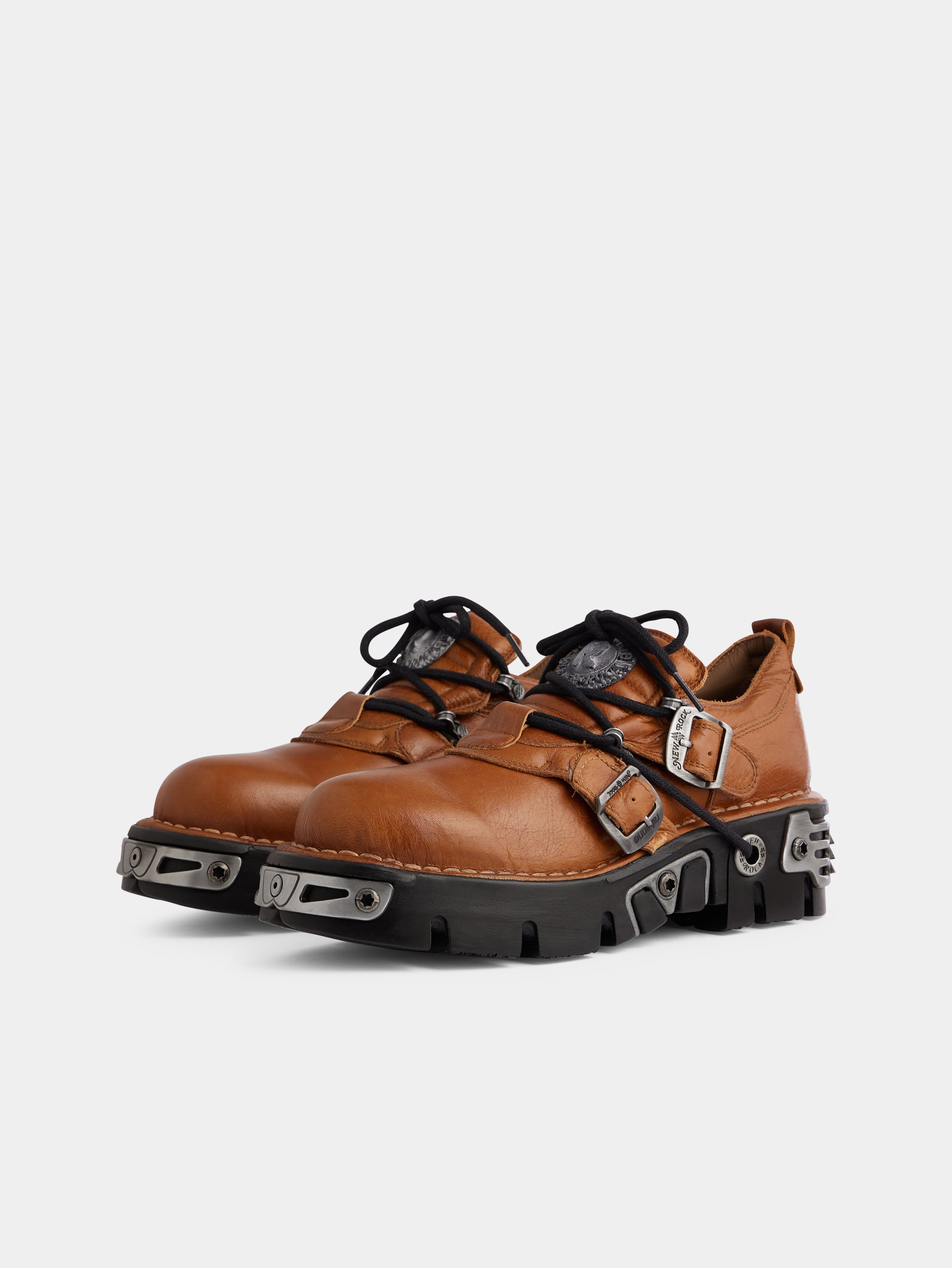 RABANNE x NEW ROCK COGNAC SHOES Rabanne