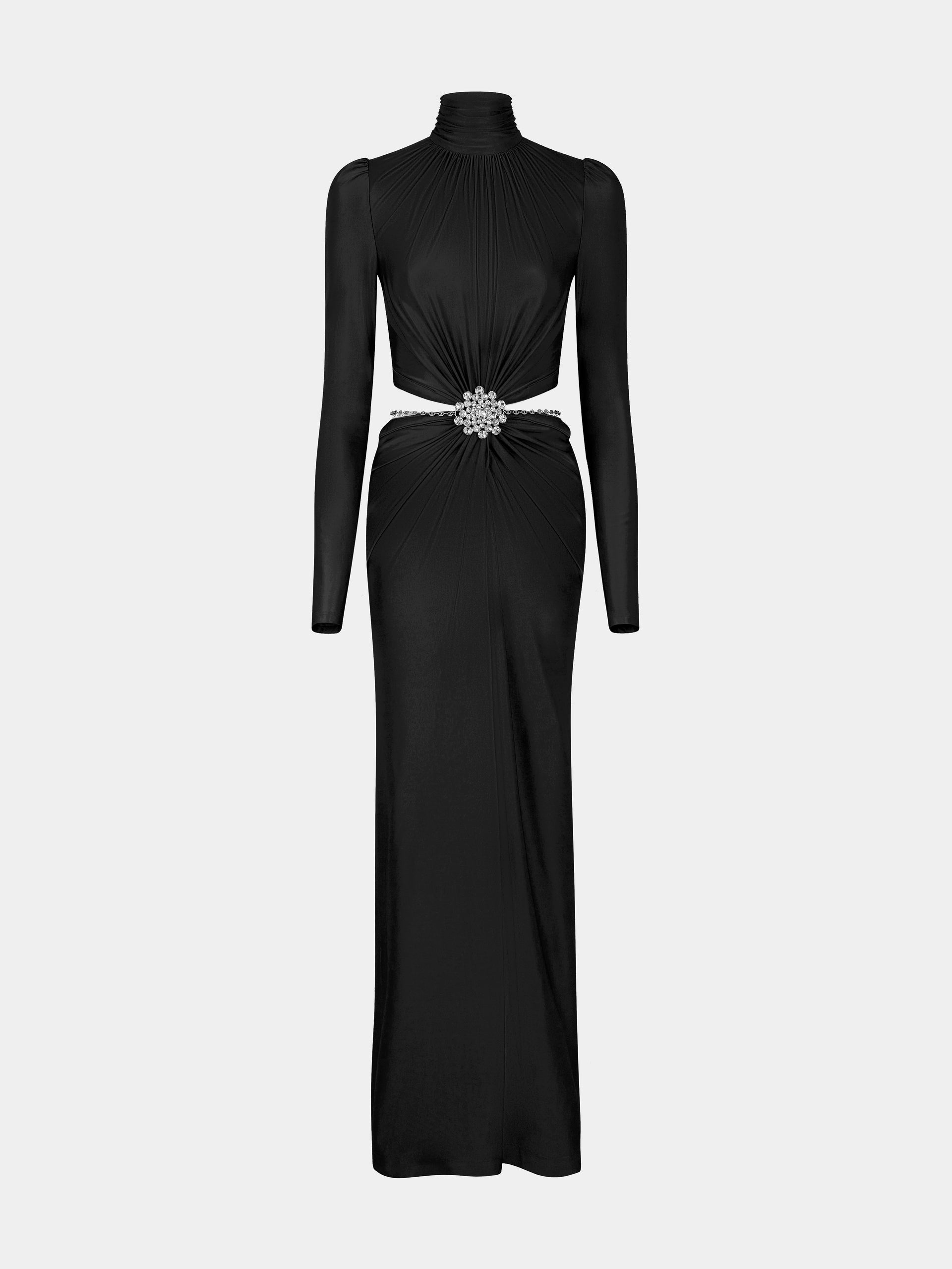 Long Backless Black Dress | Rabanne