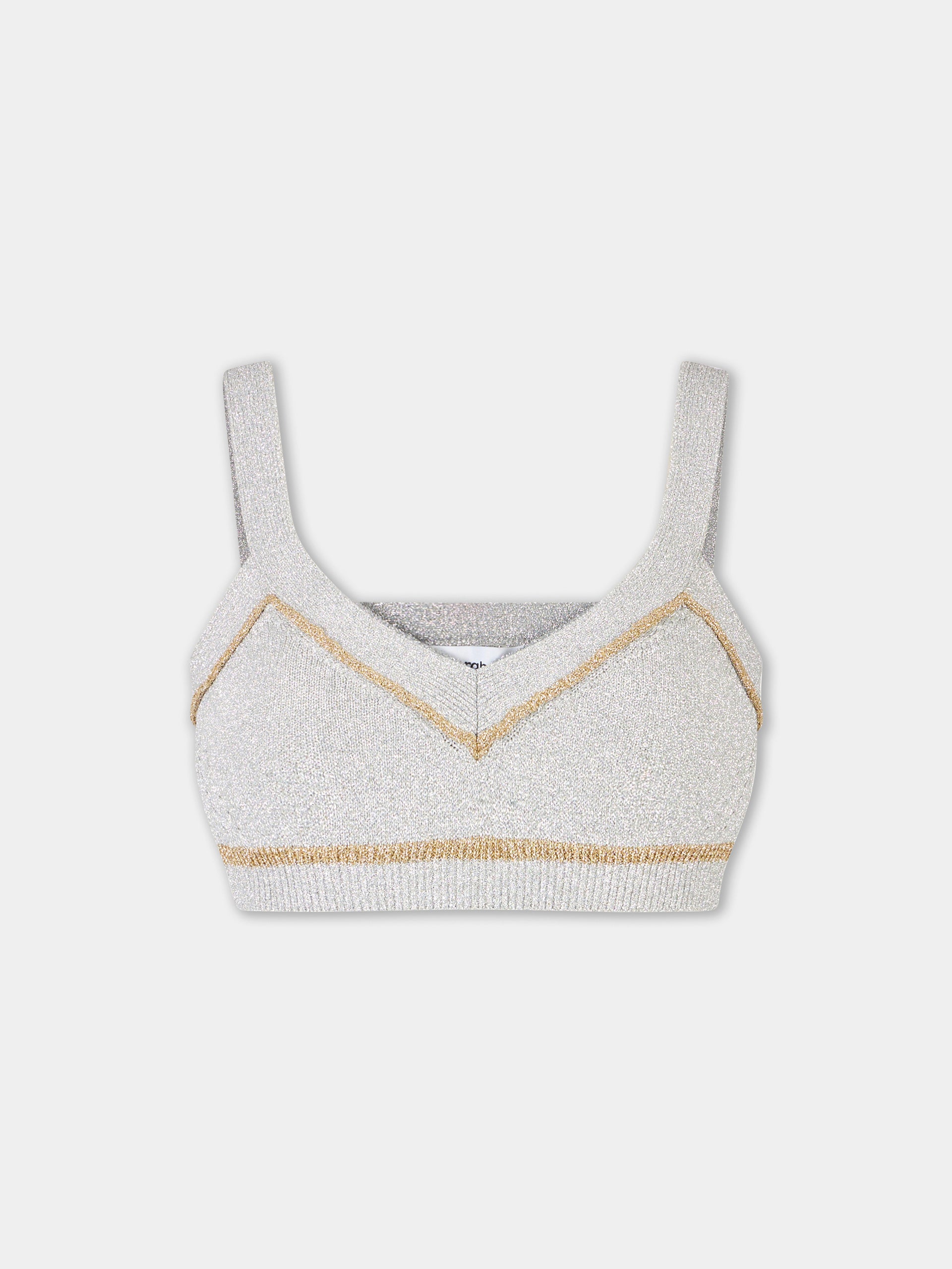 Gold and Silver Crop Top