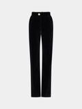 Velvet pants with crystal detail