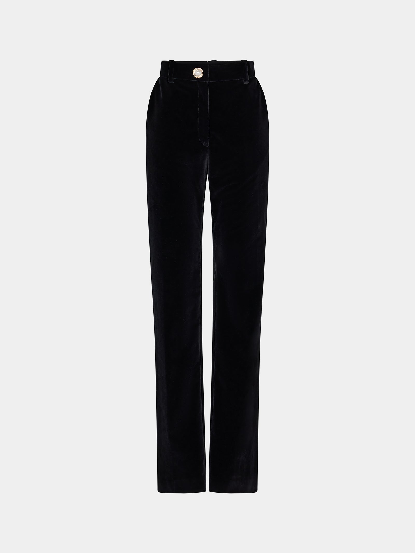 Velvet pants with crystal detail - Image 1