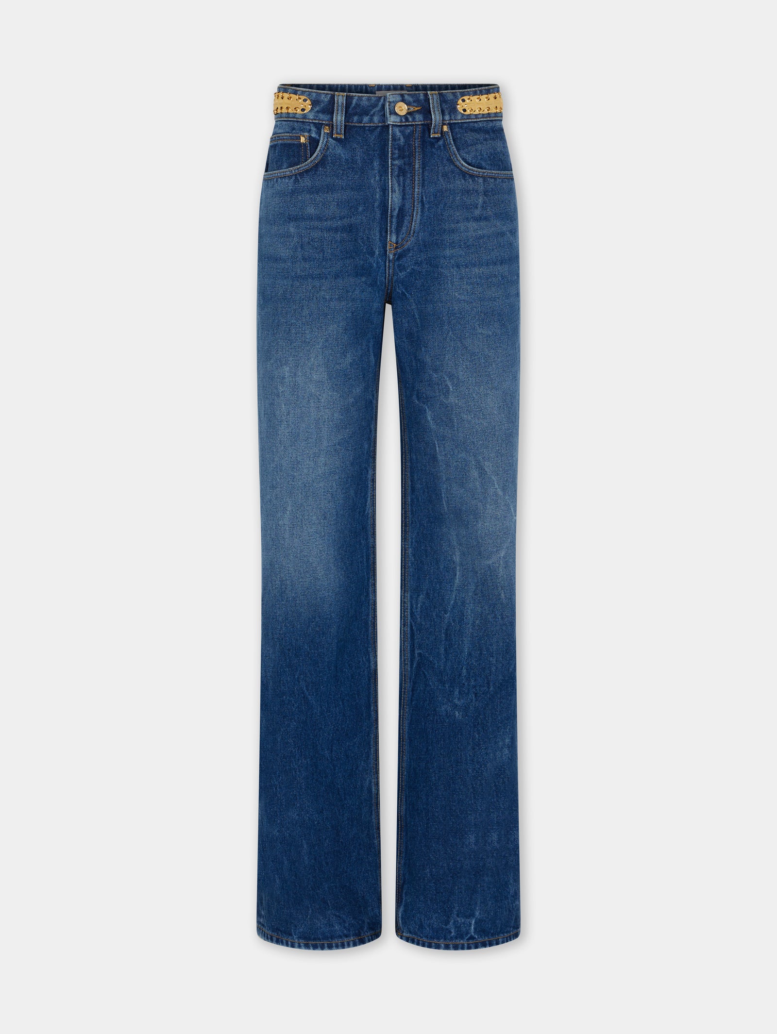 Baggy jeans in dark washed denim position 1 - Image 1