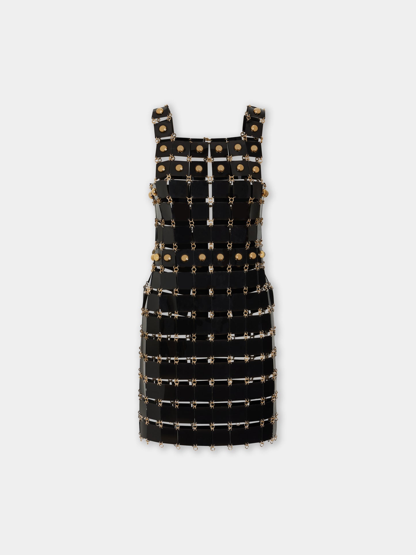 SHORT DRESS IN RHODOID ASSEMBLY