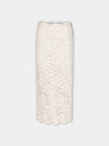 Ivory midi-skirt in lace