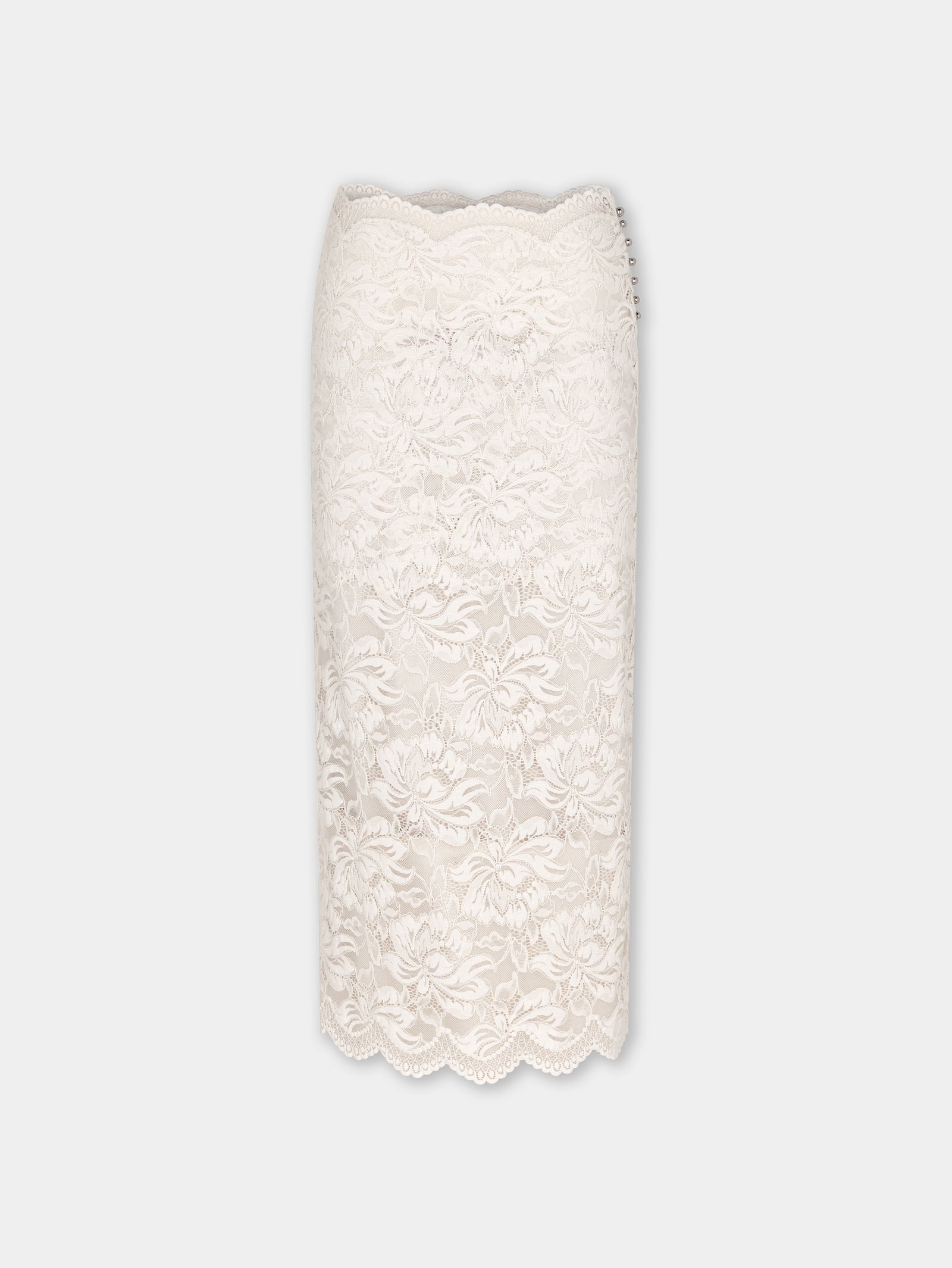 Ivory midi skirt in lace position 1 - Image 1