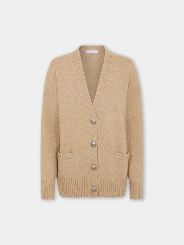 CARDIGAN JACKET IN WOOL AND CASHMERE
