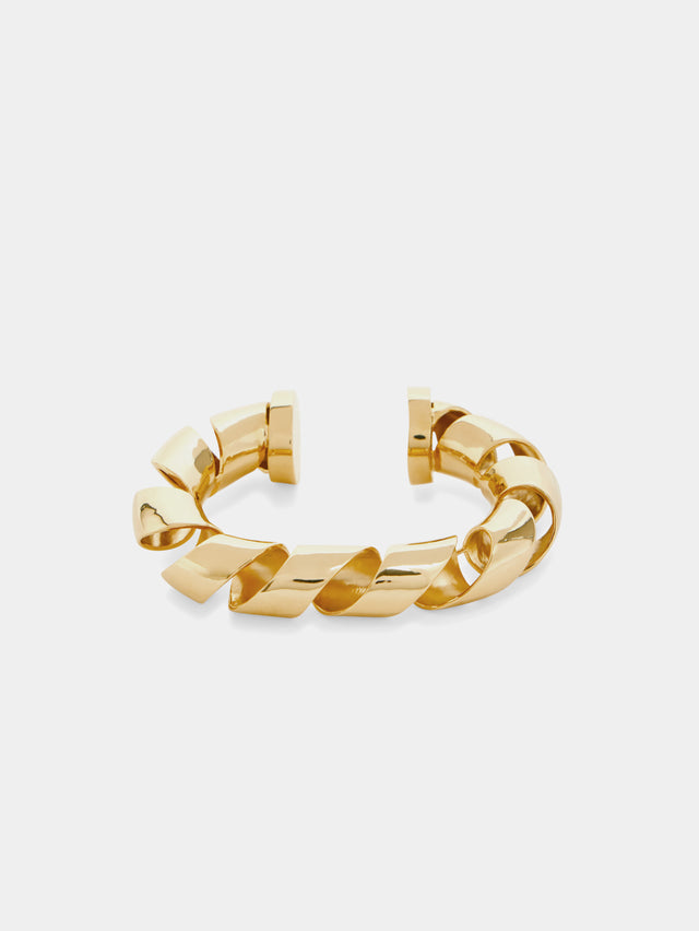 Gold XL link twist cuff