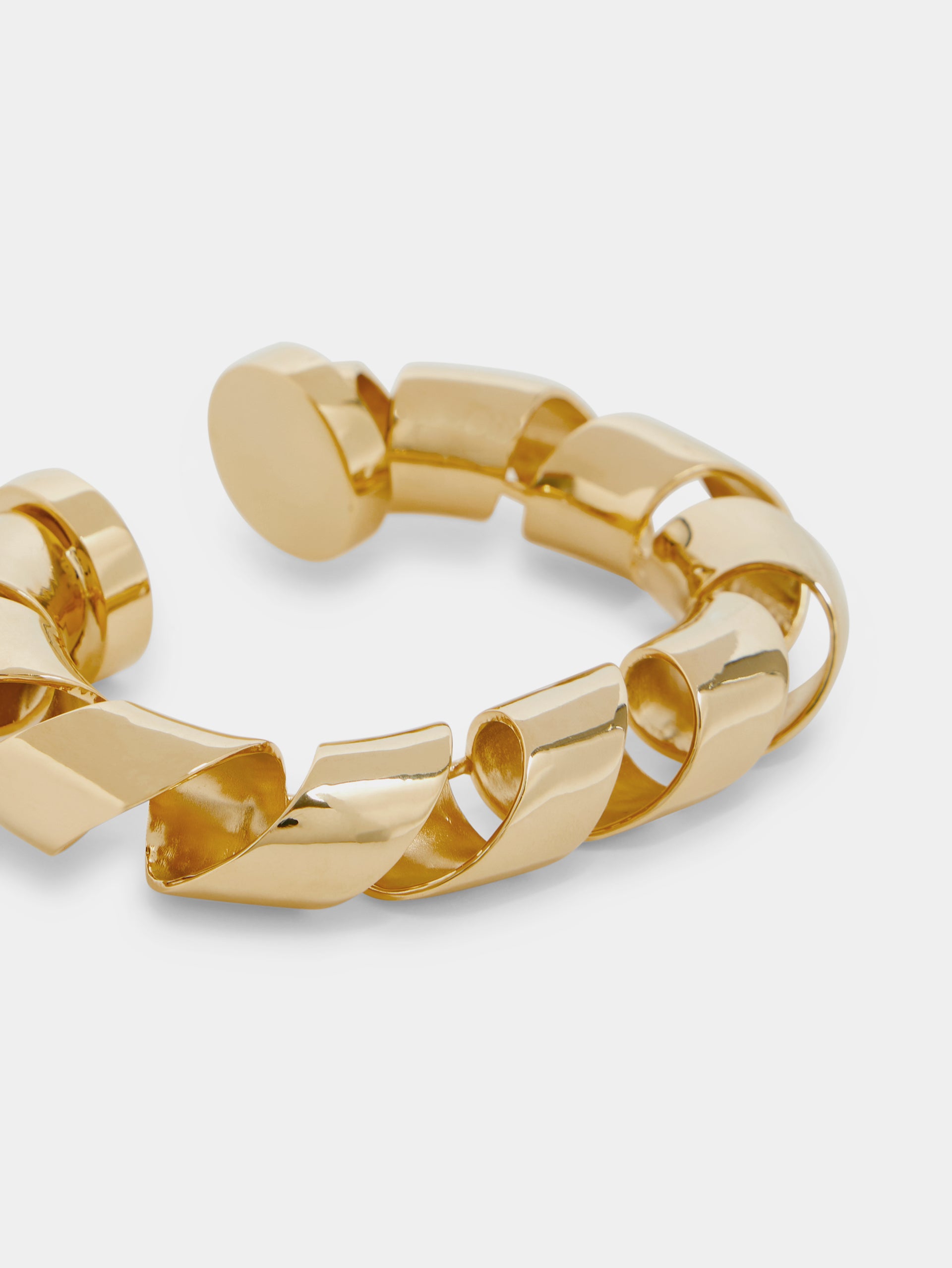 Gold XL link twist cuff