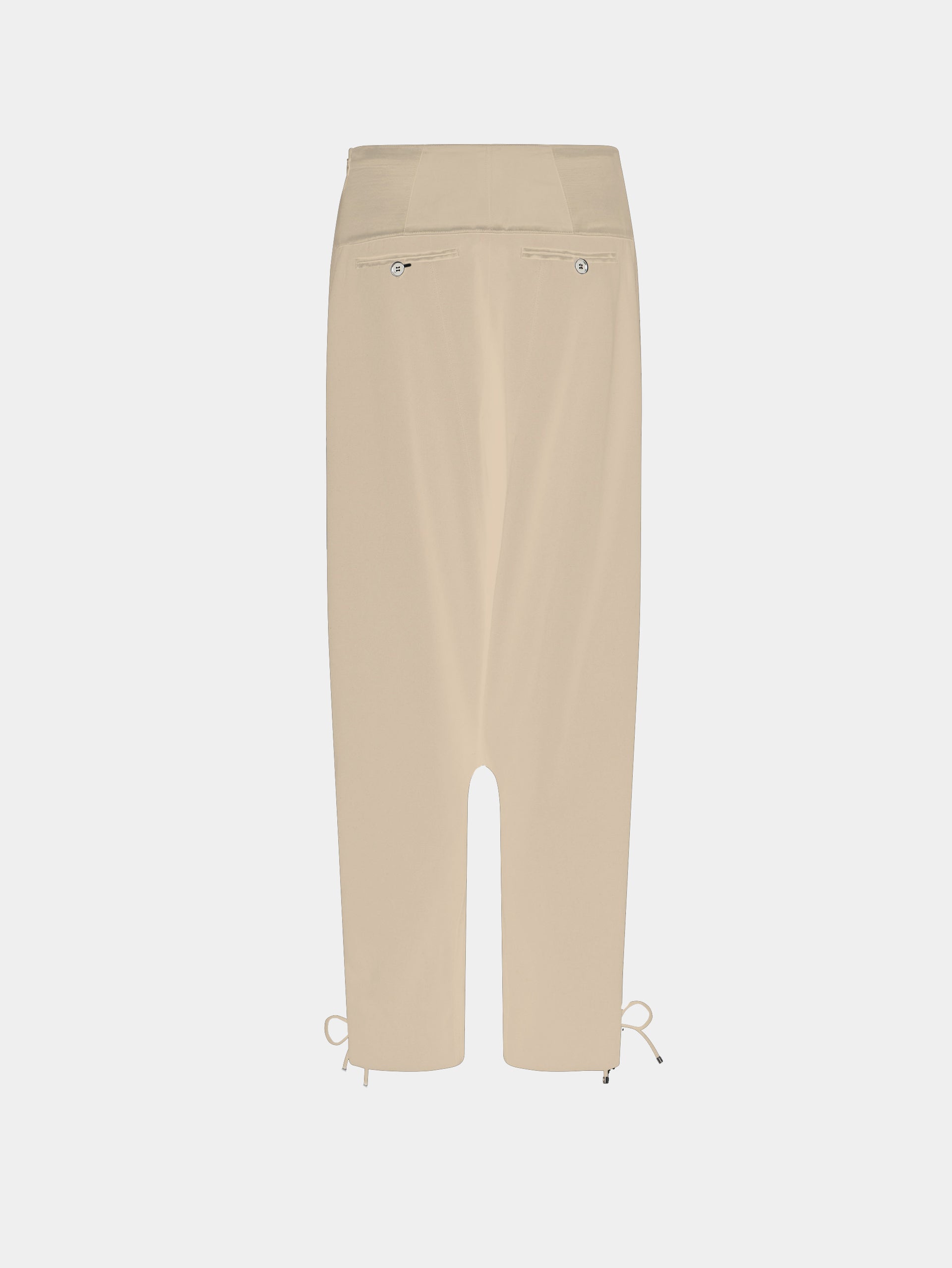 Tailored baggy sand colored pants in wool