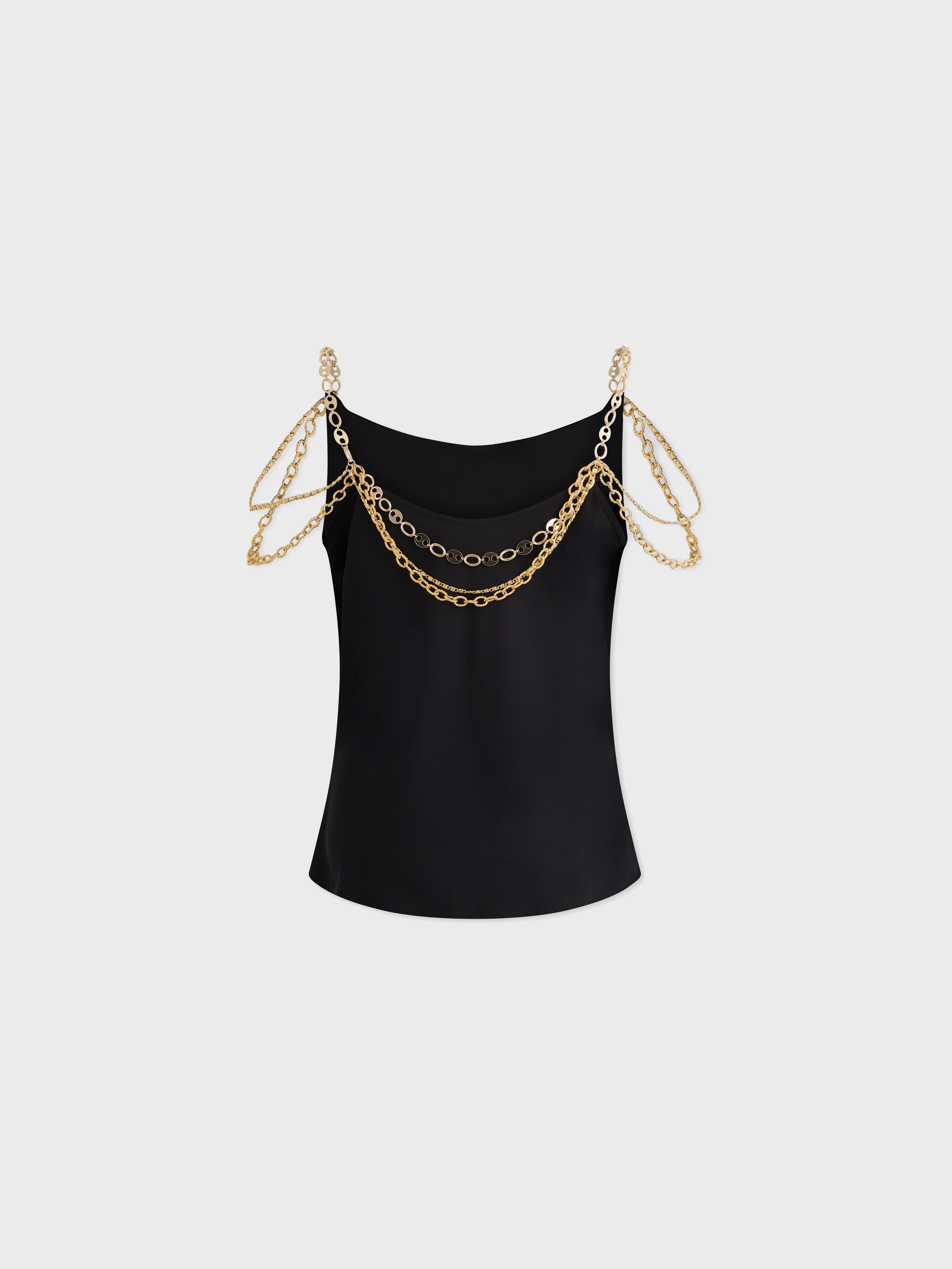 Black top embellished with 