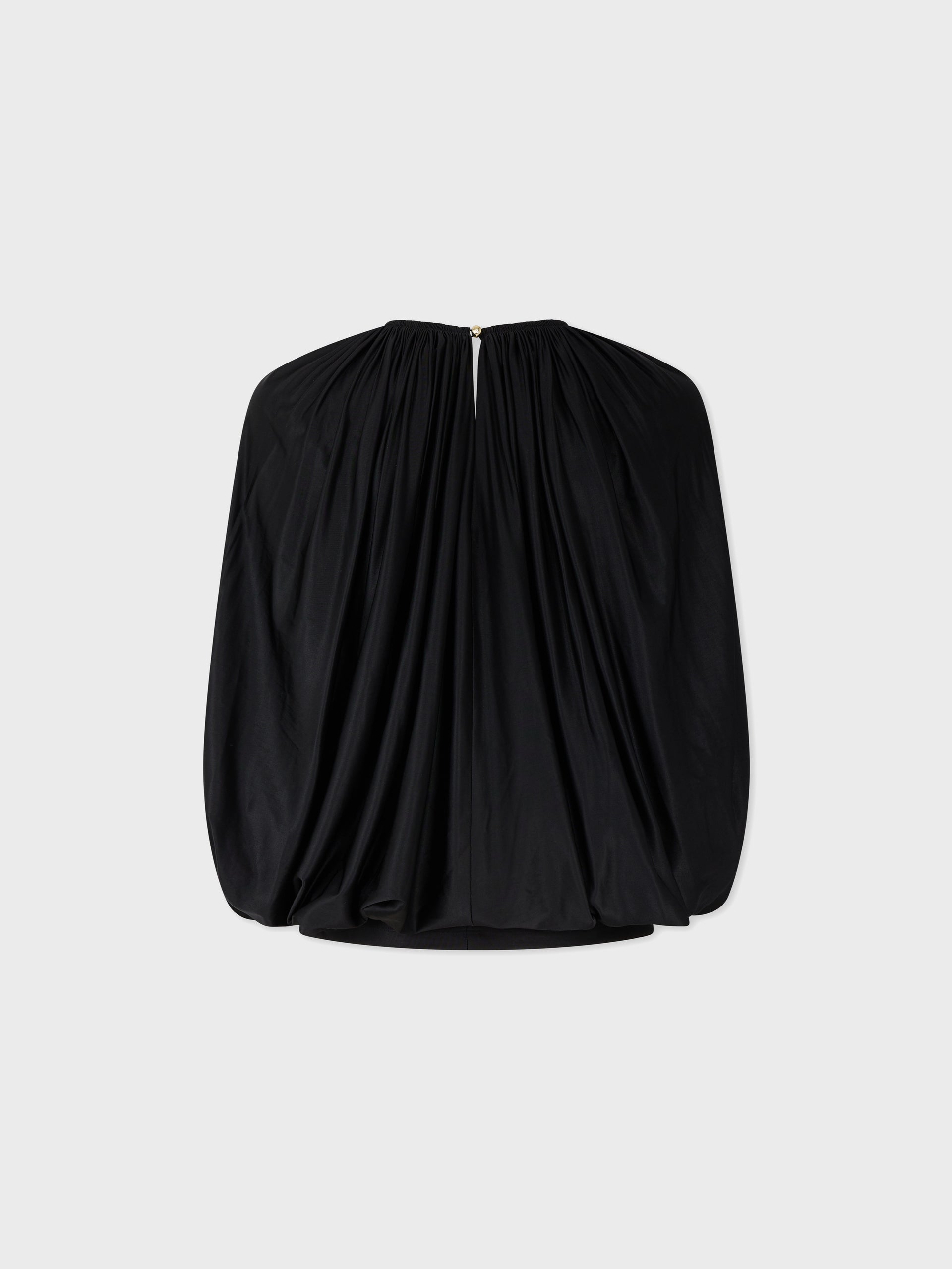 Black top with draping details