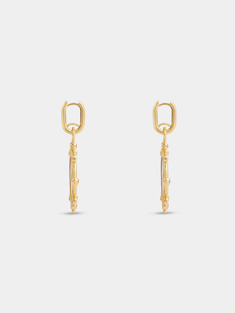 Sun Date medal earrings