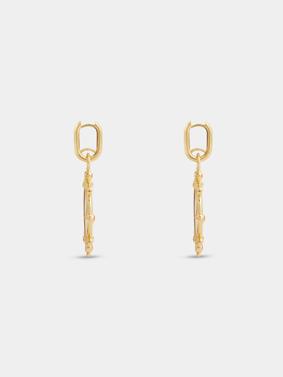 Sun Date medal earrings