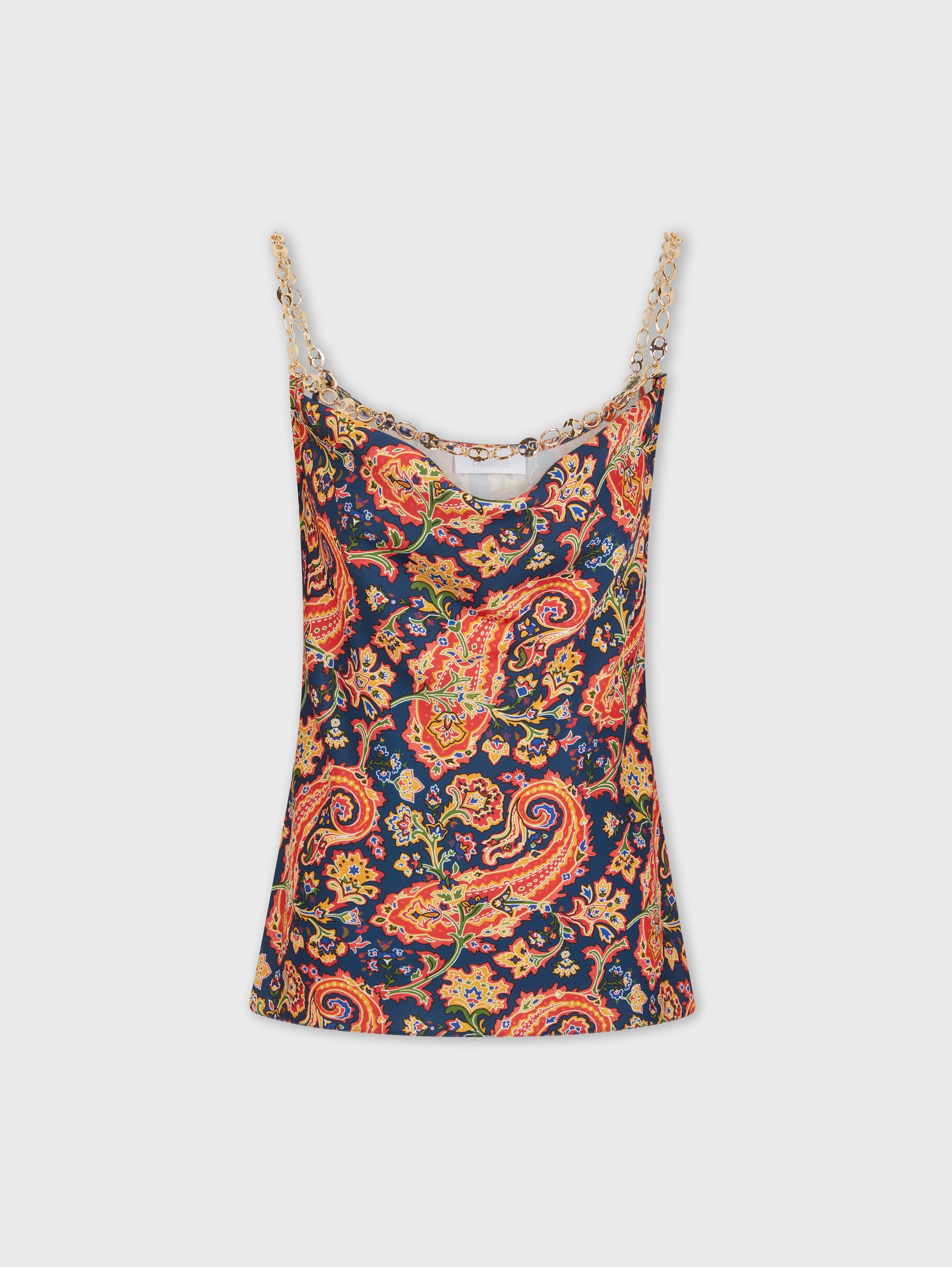Paisley nuisette top with signature eight chain
