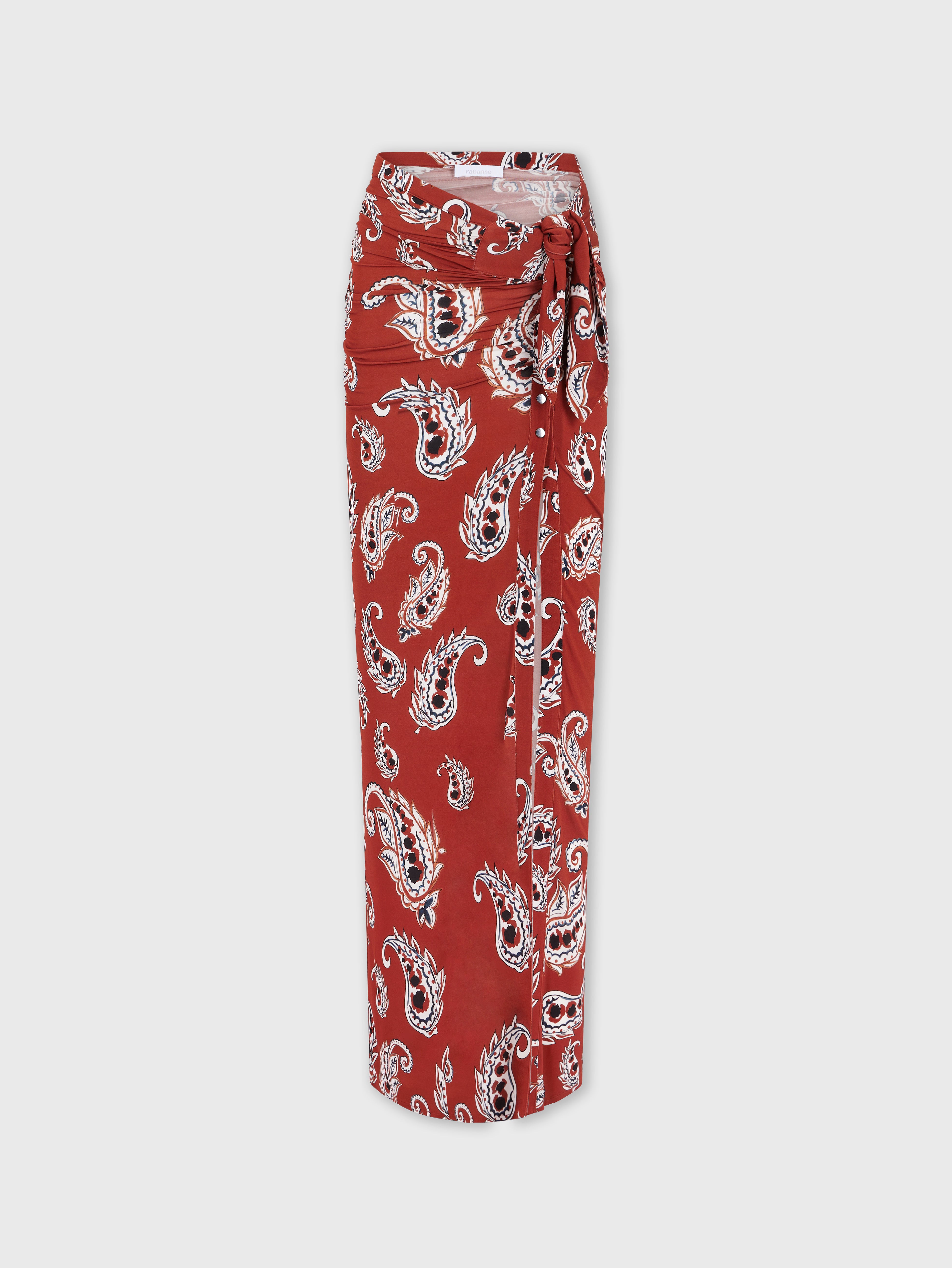 Paisley long split skirt | Rabanne