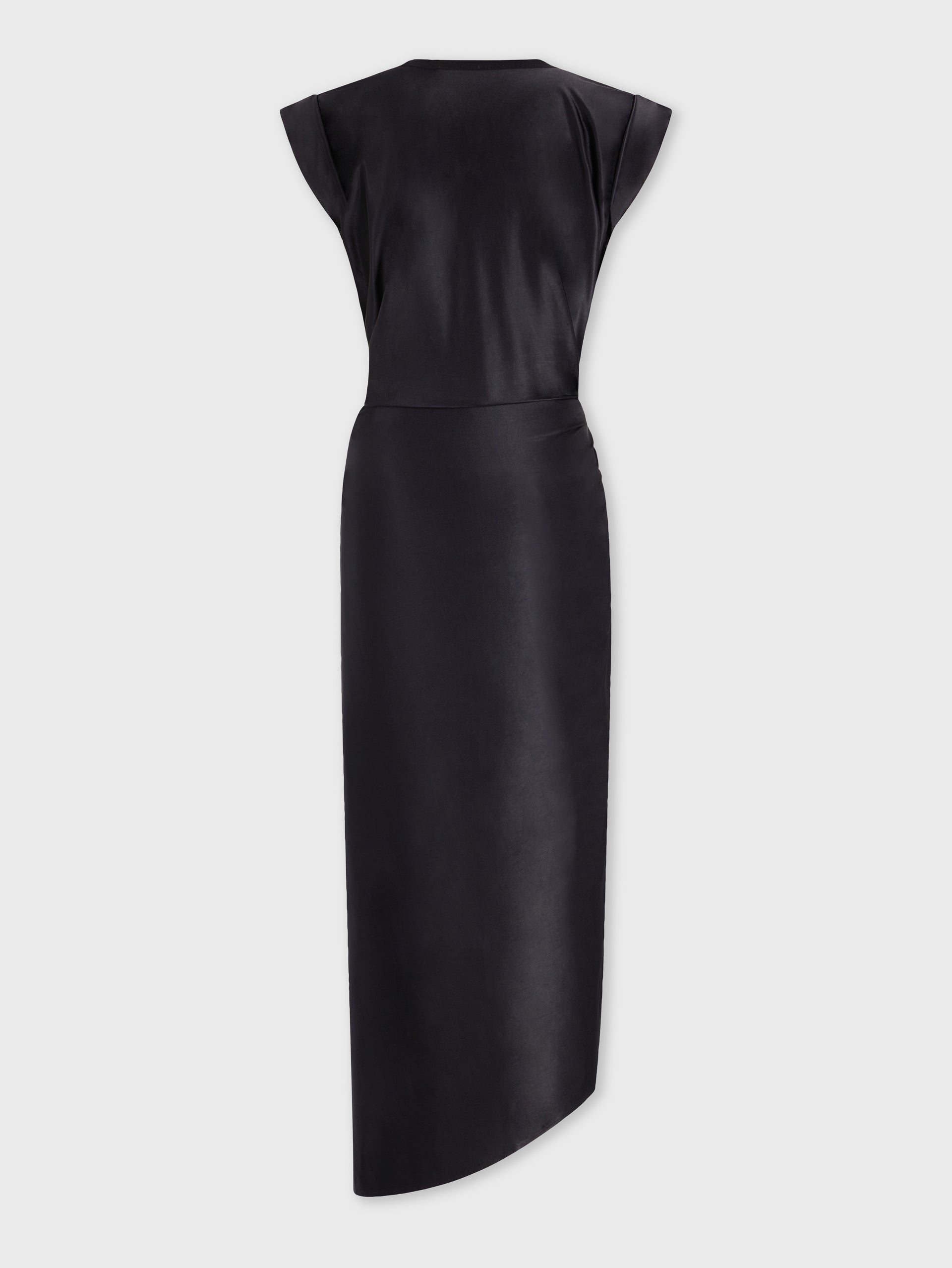 Black draped dress with signature piercing Rabanne Black draped dress with signature piercing Rabanne